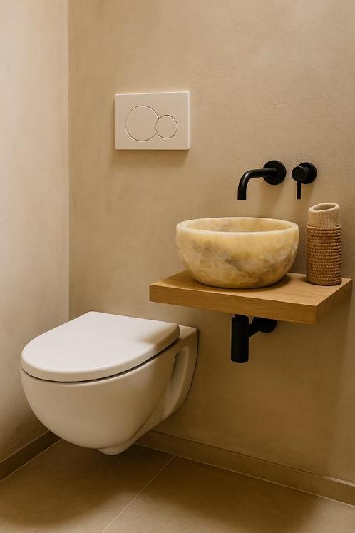 Waskom toilet 36x27x15cm, Doe-het-zelf en Verbouw, Sanitair, Nieuw, Wastafel, Steen, Verzenden