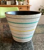 Plantpot, bloempot, Adco, wit, groen, geel, zwart, vintage, Ophalen
