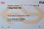 1 Dag Trein Vrij, Eén persoon, Trein, Algemeen kaartje