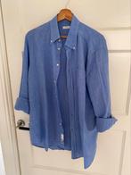 Camicissima dun blauw linnen overhemd 41 l Italiaans zomer, Verzenden, Zo goed als nieuw, Blauw, Halswijdte 41/42 (L)