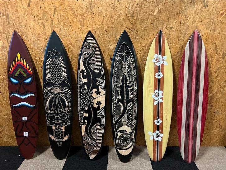 mancave - bar - decoratief houten surfplank 150 cm, Huis en Inrichting, Woonaccessoires | Wanddecoraties, Nieuw, Ophalen of Verzenden