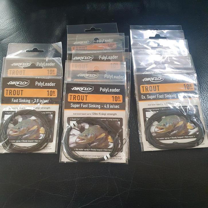 Airflo 10ft Diverse Polyleaders, Watersport en Boten, Hengelsport | Vliegvissen, Nieuw, Vislijn, Ophalen of Verzenden