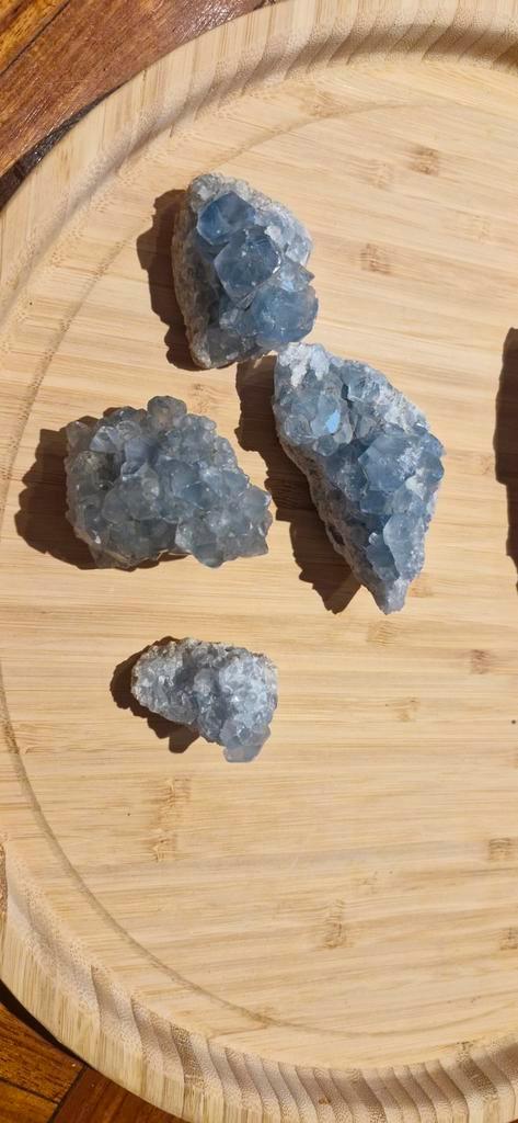Blauwe celestien engelensteen set, Verzamelen, Mineralen en Fossielen, Ophalen of Verzenden