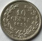 zilveren dubbeltje 1889, Postzegels en Munten, Munten | Nederland, Koning Willem III, Zilver, Ophalen of Verzenden, 10 cent