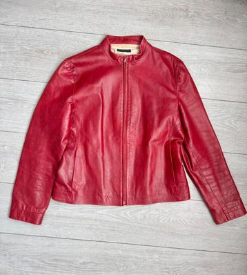 M echte leren jas MASSIMO DUTTI WOMAN rood / slim beschikbaar voor biedingen