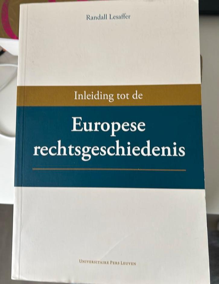 Inleiding tot de Europese rechtsgeschiedenis, Boeken, Geschiedenis | Wereld, Zo goed als nieuw, Europa, 14e eeuw of eerder, Ophalen of Verzenden
