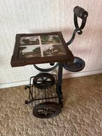 Vintage Barwagentje met Tegeltjes en Asbak, Ophalen of Verzenden, Zo goed als nieuw