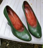 Pumps vintage groen kerst gelegenheid outfit leer retro, Pumps, Ophalen of Verzenden, Made in Spain, Gedragen