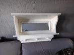 Vintage brocante regaal, kapstok, wandschap met spiegel, Ophalen