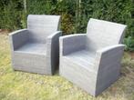 2 Tuin Stoelen - Fauteuils - Grijs - 69 x 62 x 80 cm hoog, Tuin en Terras, Ophalen, Gebruikt, Overige materialen