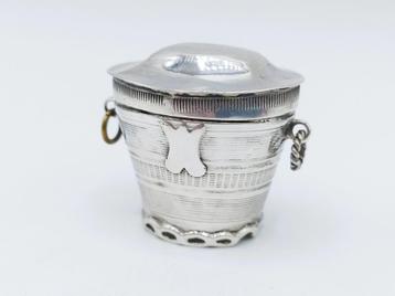 Zilveren lodereindoosje, D.H. Greup, Schoonhoven, ca. 1840 beschikbaar voor biedingen