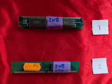 Vintage geheugen / EDO ram / Fast page / 133Mh / 4MB / 8MB beschikbaar voor biedingen