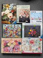 7 bloemen legpuzzels waarvan 2 nog nieuw, Ophalen of Verzenden, 500 t/m 1500 stukjes, Nieuw, Legpuzzel