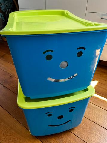 IRIS smiley Kids box opbergboxen met wieltjes beschikbaar voor biedingen