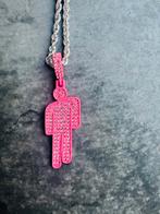 Billie Eilish Ketting Roze + Gratis Sticker!, Met hanger, Kunststof, Verzenden, Nieuw