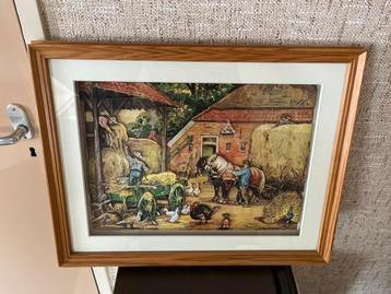 3D Schilderij Boerenleven. De laatste hooivracht. beschikbaar voor biedingen
