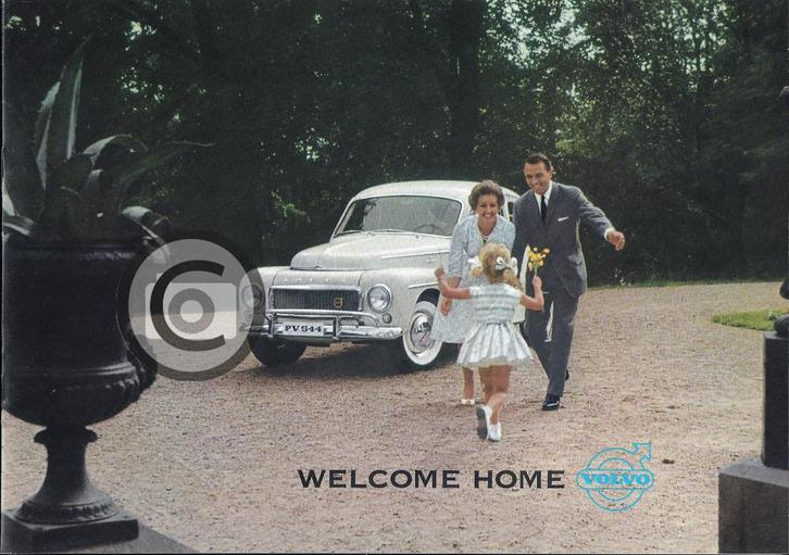 oldtimer Volvo PV544 katterug PV folder “Welcome Home” 1961, Boeken, Auto's | Folders en Tijdschriften, Zo goed als nieuw, Volvo