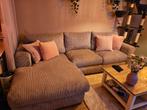 Rib stof licht beige  hoekbank lounge bank Thaise lounge, 250 tot 300 cm, Gebruikt, Stof, Ophalen of Verzenden