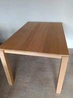 Vanaf 2 januari houten eettafel, Huis en Inrichting, Tafels | Eettafels, Gebruikt, 100 tot 150 cm, Eikenhout, Modern