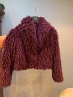 Fluffy jasje in bordeaux rood, Kleding | Dames, Jassen | Winter, Ophalen of Verzenden, Zo goed als nieuw, Maat 42/44 (L), Rood