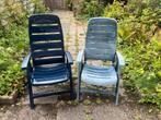 GRATIS 2x inklapbare Tuinstoelen - Plastic, Ophalen, Gebruikt, Plastic, Stapelbaar