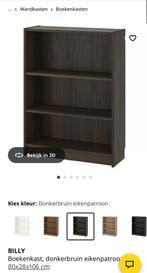 Gezocht donkerbruine halve billy boekenkast, Ophalen, 200 cm of meer, 50 tot 100 cm, Zo goed als nieuw