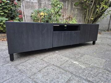 Besta TV meubel zwart/bruin ikea