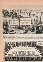 Retro reclame 1962 Van Dungen Mekka chocola strandplezier, Verzamelen, Retro, Verzenden, Overige typen