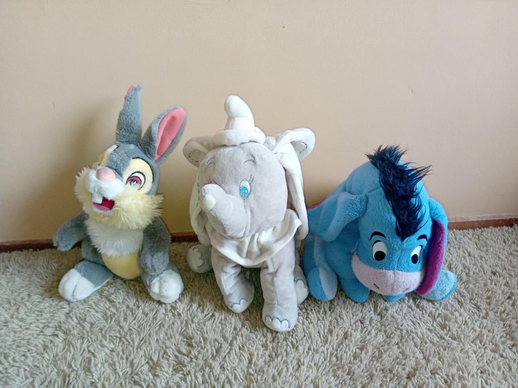 Disney Knuffels Ioor, Dumbo en Stampertje, Ophalen of Verzenden, Zo goed als nieuw, Overige typen