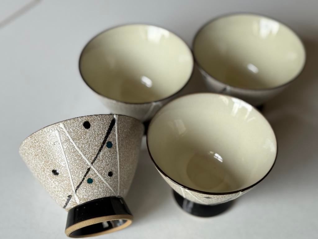 Vintage jaren '60 kopjes - set van 4, Ophalen of Verzenden, Zo goed als nieuw