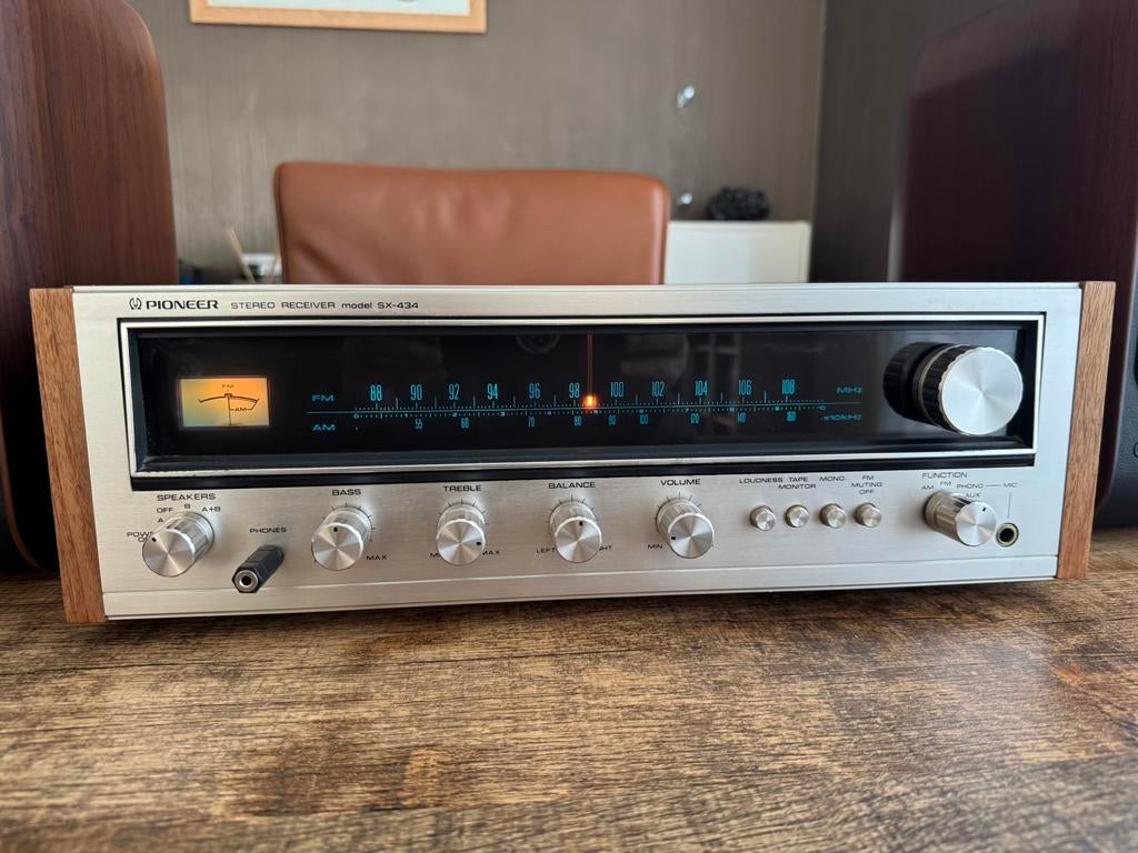 Pioneer SX-434 – prachtige vintage stereo receiver uit 1975!, Ophalen, Gebruikt, Pioneer, Minder dan 60 watt