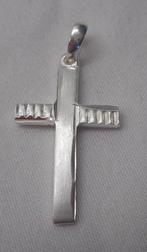 Zilveren kruis hangertje nr.854, Verzenden, Zo goed als nieuw, Kruis of Symbool, Zilver