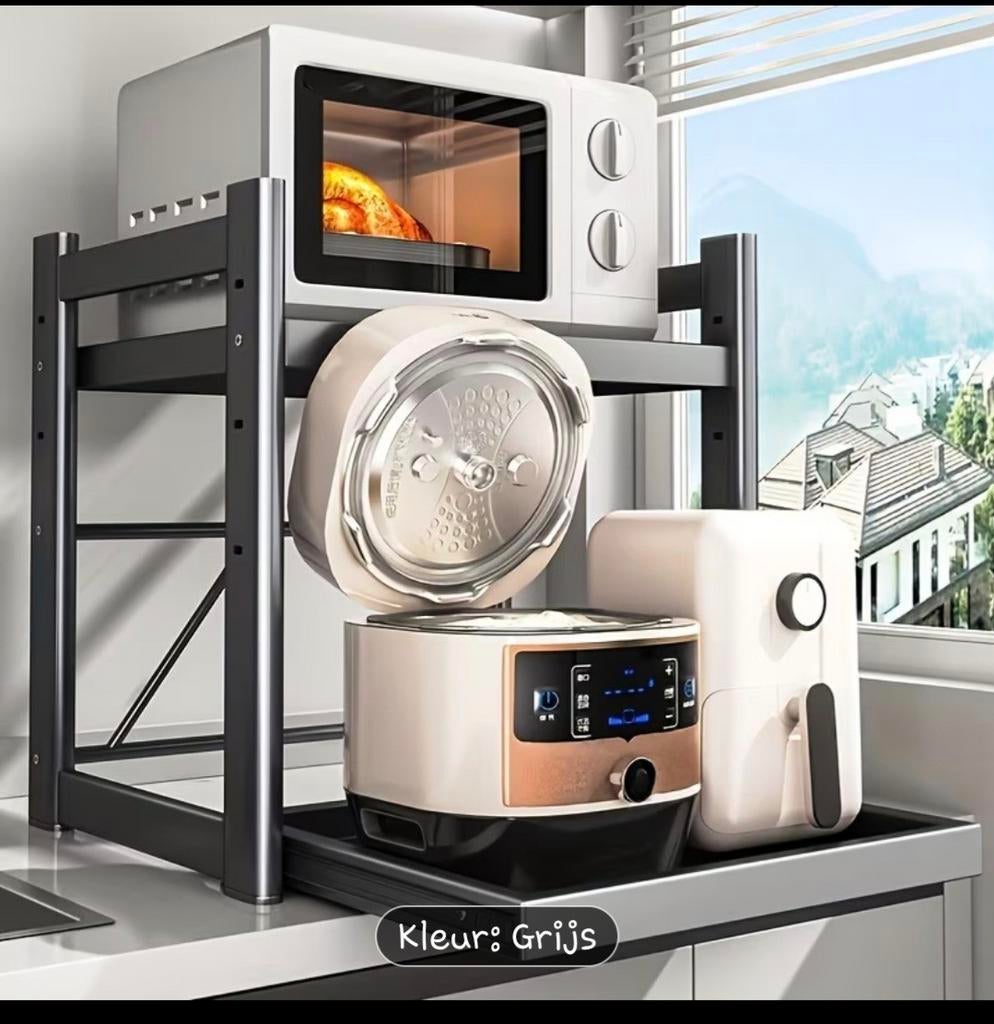 Metalen opbergrek kast met uitschuifplank, Ophalen