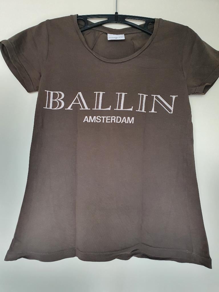 khaki Ballin shirt maat XS, Ophalen of Verzenden, Zo goed als nieuw, Korte mouw, Maat 34 (XS) of kleiner