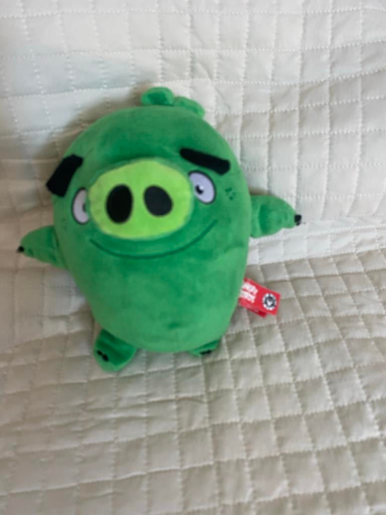 Angry Birds groen varken knuffel, Ophalen of Verzenden, Gebruikt, Overige typen