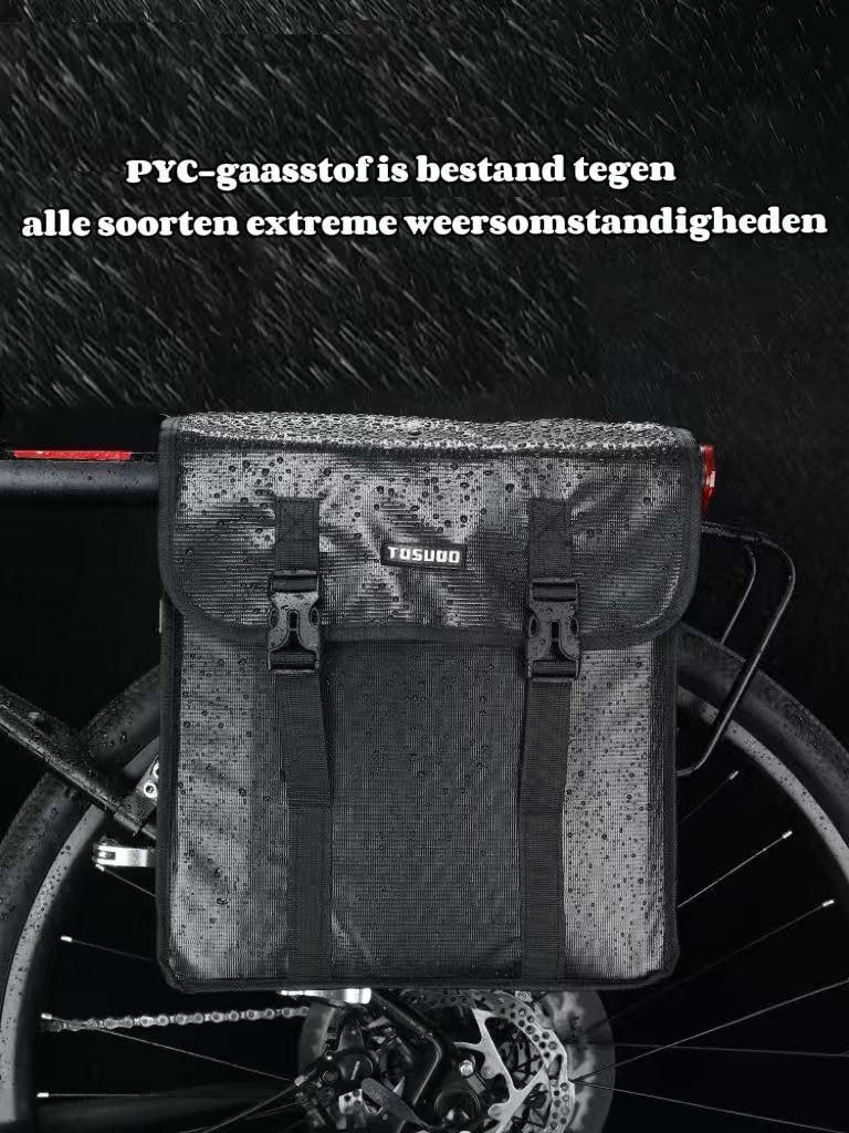 Waterdichte Fietstas - Dubbele Tas voor Bagagedrager, Fietsen en Brommers, Fietsaccessoires | Fietstassen, Ophalen of Verzenden