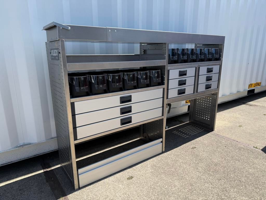 Nieuwstaat aluca bedrijfswagen inrichting, Auto diversen, Ophalen, Zo goed als nieuw