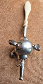 Prachtige Antieke Rammelaar Rinkelbel Fluit doopgift Zilver, Ophalen of Verzenden