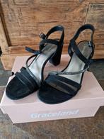 Zwarte /glitter gala schoenen met hak - perfecte staat, Zwart, Ophalen of Verzenden, Graceland, Schoenen met hoge hakken