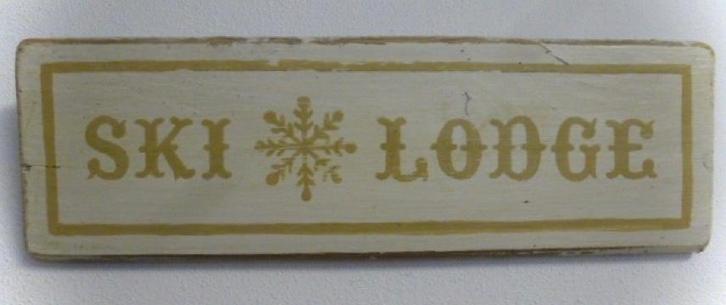 Handgeschilderd Après Ski bord / wintersport / Kerst / decor, Huis en Inrichting, Woonaccessoires | Wanddecoraties, Nieuw, Ophalen of Verzenden