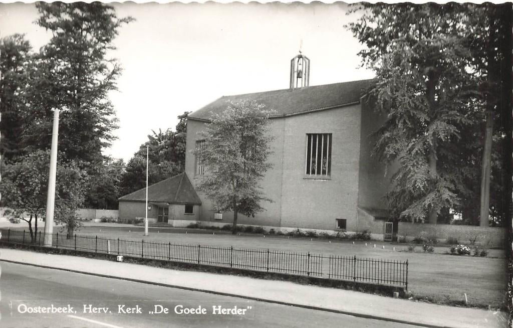 Oosterbeek, Herv. Kerk De Goede Herder, Ophalen of Verzenden, 1960 tot 1980, Ongelopen, Gelderland