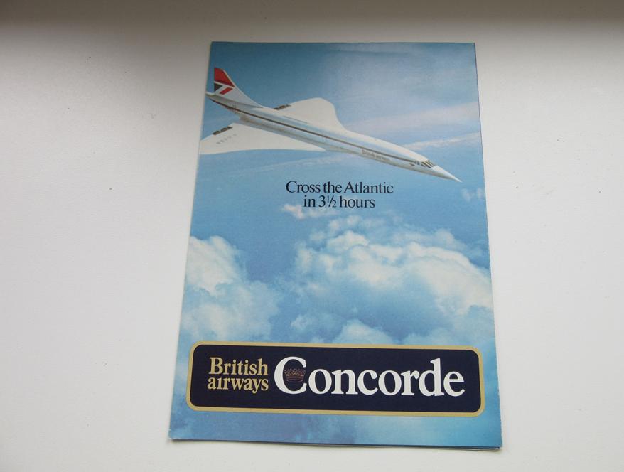 British Airways Concorde brochure Cross the Atlantic in 3,5h, Verzenden, Zo goed als nieuw, Overige typen