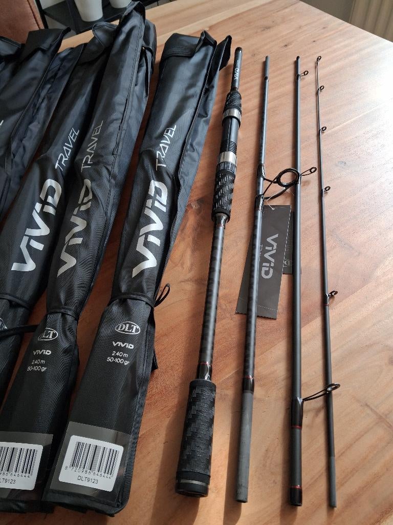 Vivid Reishengels (Travel) 2.40 meter...30-60g en 50-100g, Info@hengelsportleon.nl, Werphengel, Nieuw, Ophalen of Verzenden