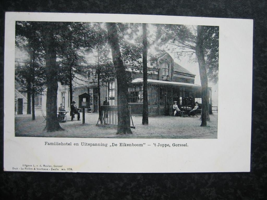 GORSSEL uitspanning De Eikenboom 't Joppe, Ophalen of Verzenden, Voor 1920, Gelderland