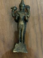 Vintage bronzen beeldje van hindoeïstische godheid, Antiek en Kunst, Ophalen of Verzenden