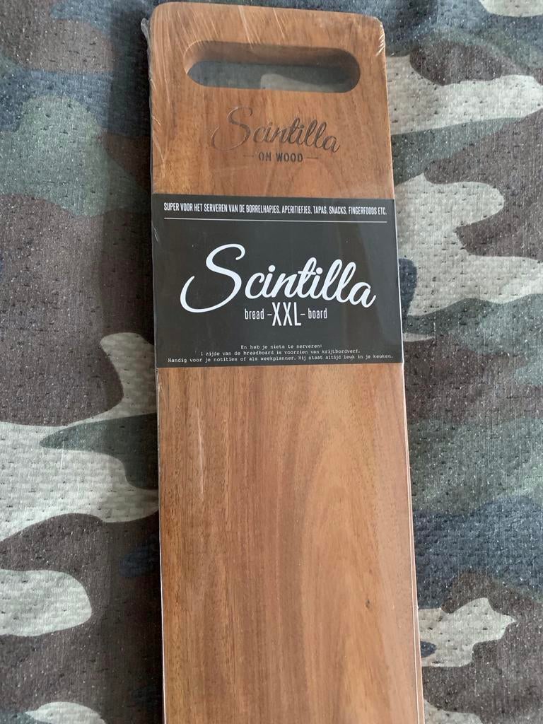 Scintilla XXL Brood/Borrelplank notitiebord - Nieuw, Hout, Snij-/serveerplank, Nieuw, Ophalen of Verzenden