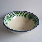 antieke aardewerk schaal groen wit blauw, Ophalen of Verzenden