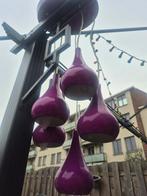 Paarse hanglamp met 5 kelken, Gebruikt, Modern, Speels, 50 tot 75 cm, Overige materialen