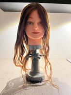 Kappershoofd of oefenhoofd met echt haar, Ophalen of Verzenden, Zo goed als nieuw, Pruik of Haarverlenging