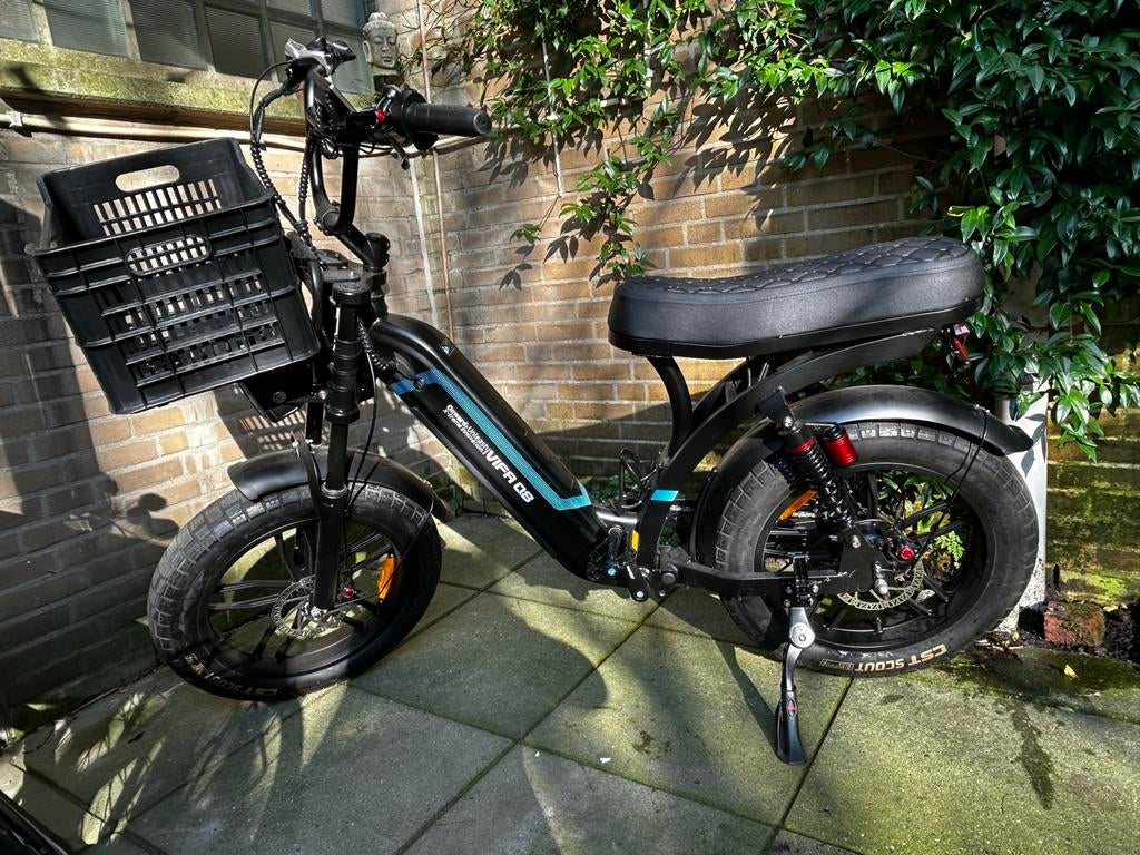 Vifa Q8 E-bike Fatbike#lage instap#2025#140 km, Zo goed als nieuw, Minder dan 47 cm, 30 tot 50 km per accu, Ophalen
